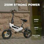 HBFTXRIDE Bicicletta Elettrica Pieghevole 14", 250W 25km/h Bici Elettrica Adulto, Fino a 35-45km Bike Elettrica Uomo Donn... 7 HBFTXRIDE Bicicletta Elettrica Pieghevole 14", 250W 25km/h Bici Elettrica Adulto, Fino a 35-45km Bike Elettrica Uomo Donn... - immagine 3