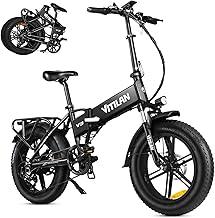 Zylvro Bici Elettrica Pieghevole per Adulti, Motore Potente, 20"×4.0" Fat Tire, 48V Batteria, 7 Velocità, Autonomia 40-110...