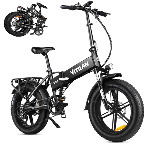 B0GQB1P6QF gal 0 69d0bc488a5d7 Zylvro Bici Elettrica Pieghevole per Adulti, Motore Potente, 20"×4.0" Fat Tire, 48V Batteria, 7 Velocità, Autonomia 40-110...