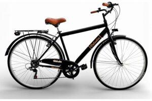 Bicicletta Uomo 28" Passeggio Nero Vintage Velodia · Bici da Città con Cambio Shimano · Comoda e Robusta · Perfetta per Spost