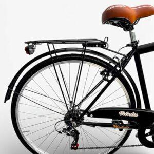 Bicicletta Uomo 28" Passeggio Nero Vintage Velodia · Bici da Città con Cambio Shimano · Comoda e Robusta · Perfetta per Spost 8 Bicicletta Uomo 28" Passeggio Nero Vintage Velodia · Bici da Città con Cambio Shimano · Comoda e Robusta · Perfetta per Spost - immagine 4