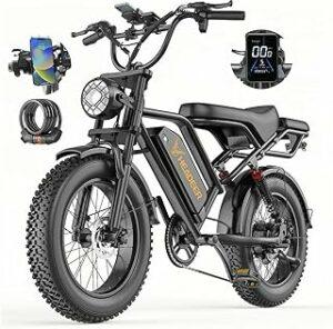 Snokco BK20 Bicicletta elettrica per adulti 48 V 20 Ah / 48 V Batteria rimovibile 50-100 km Mountain bike elettrica da 20 ...