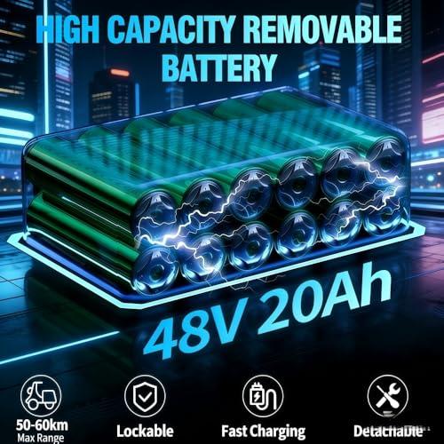 B0GSN333V2 gal 3 69cf8116d4c76 Snokco BK20 Bicicletta elettrica per adulti 48 V 20 Ah / 48 V Batteria rimovibile 50-100 km Mountain bike elettrica da 20 ...