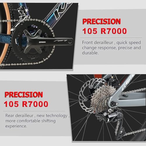 KABON Bici da corsa carbonio, 700C bici da strada T800 con 105 R7000 22 velocità Bicicletta da corsa con freno a disco per... 4 B0BLMVW974 gal 3 6a05dce783e00 KABON Bici da corsa carbonio, 700C bici da strada T800 con 105 R7000 22 velocità Bicicletta da corsa con freno a disco per...