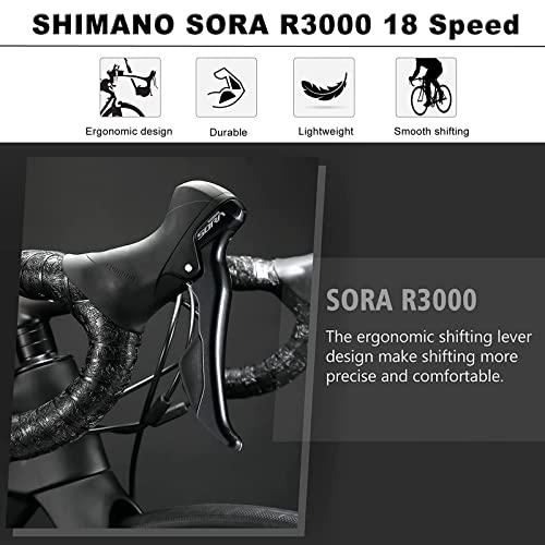 B0BLMZ412N gal 2 6a05dcc9e538e KABON Bici da strada carbonio, T800 Bici da strada 700C con trasmissione a 18 velocità,Manubrio integrato carbonio,Freni a...