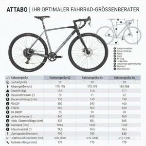 ATTABO Bicicletta Gravel GRADO 2.0 con Telaio in Alluminio 52|54|56 cm Bicicleta da Corsa con Manubrio ergonomico Bici str... - immagine 3