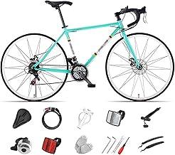 Bicicletta da Strada 700C per Uomo Donna, Bicicletta da Corsa con Freno a Disco 24/27/30 velocità, Telaio in Acciaio ad Al...