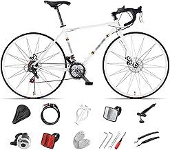 Bicicletta da Corsa 700C, Telaio in Acciaio con Cambio a 24/27/30 Marce, Bicicletta da Strada per Uomo Donna, Bici da Stra...