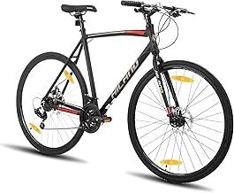 Hiland Bici da Strada City 28 Pollici, Telaio in Alluminio 700C Unisex, Freni a Disco Anteriore e Posteriore, 21 Velocità,...